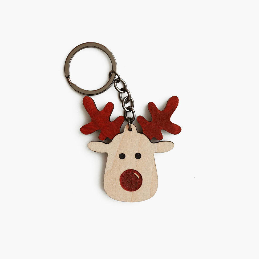 Wooden Deer Key Chain