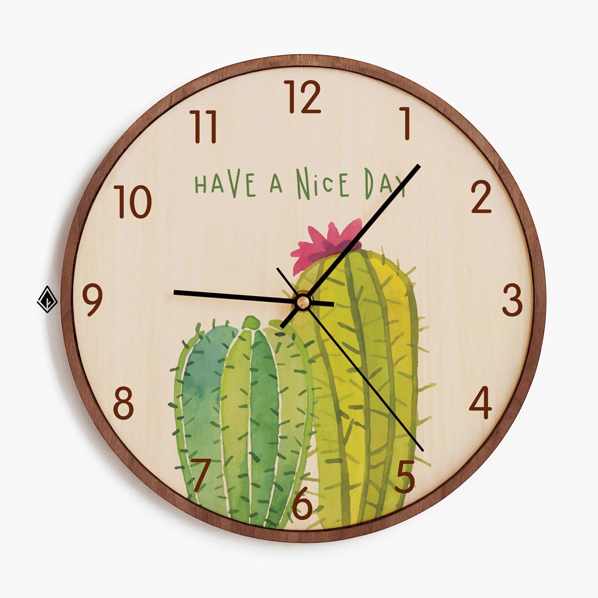 Wooden Wall Clocks Cactus