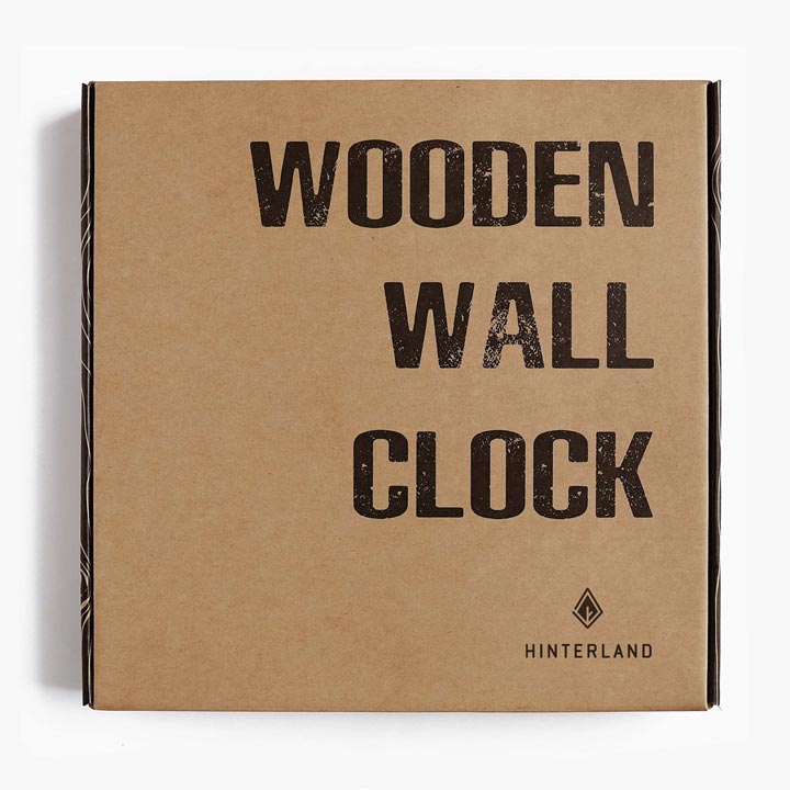 Wooden Wall Clock With Logo | Borderless
