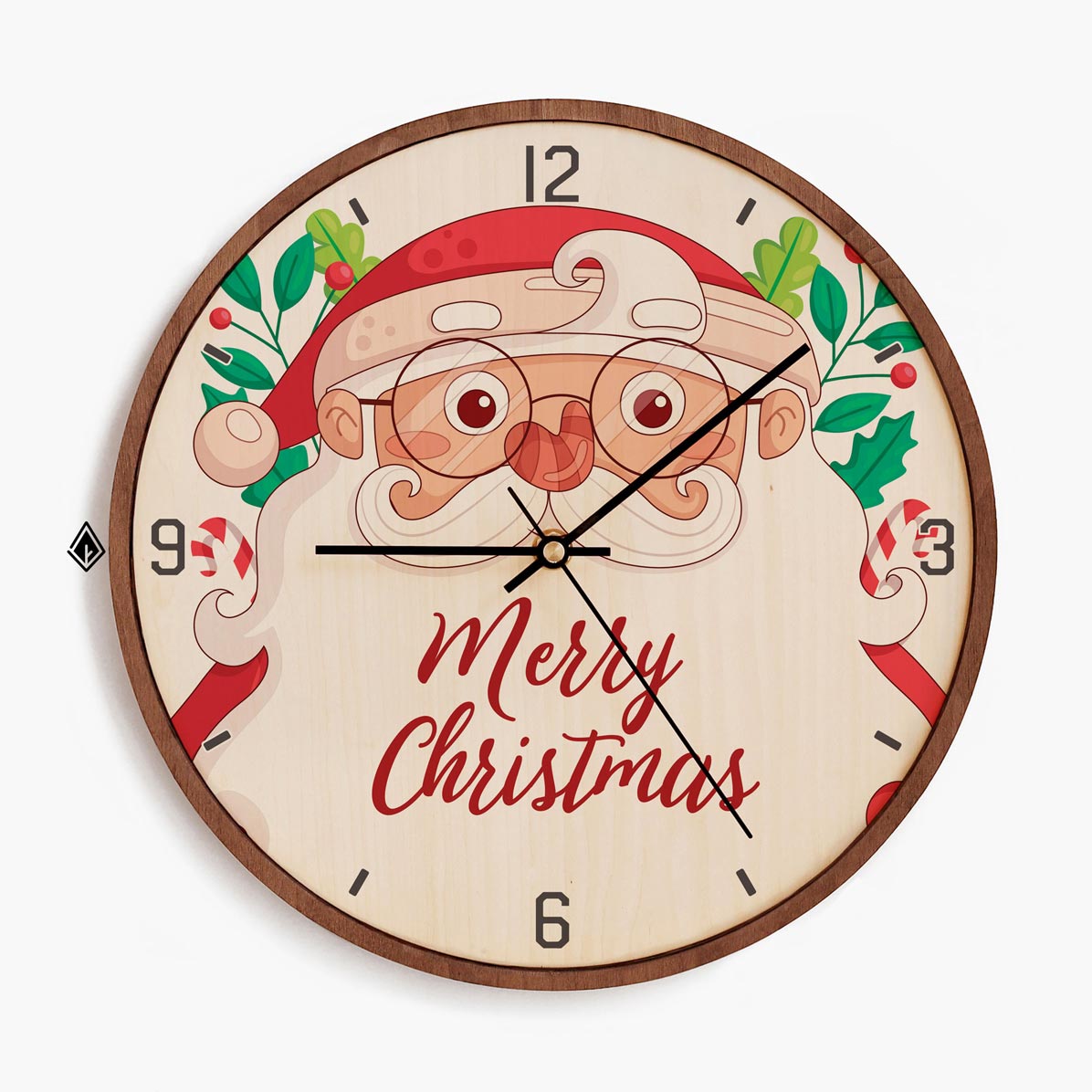 Wooden Wall Clocks Santa Claus