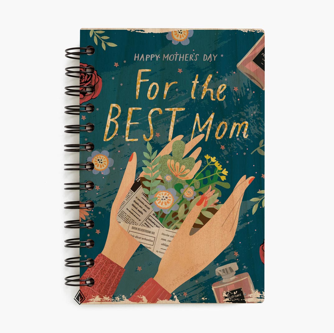 Happy Mother's day maple wooden notebook