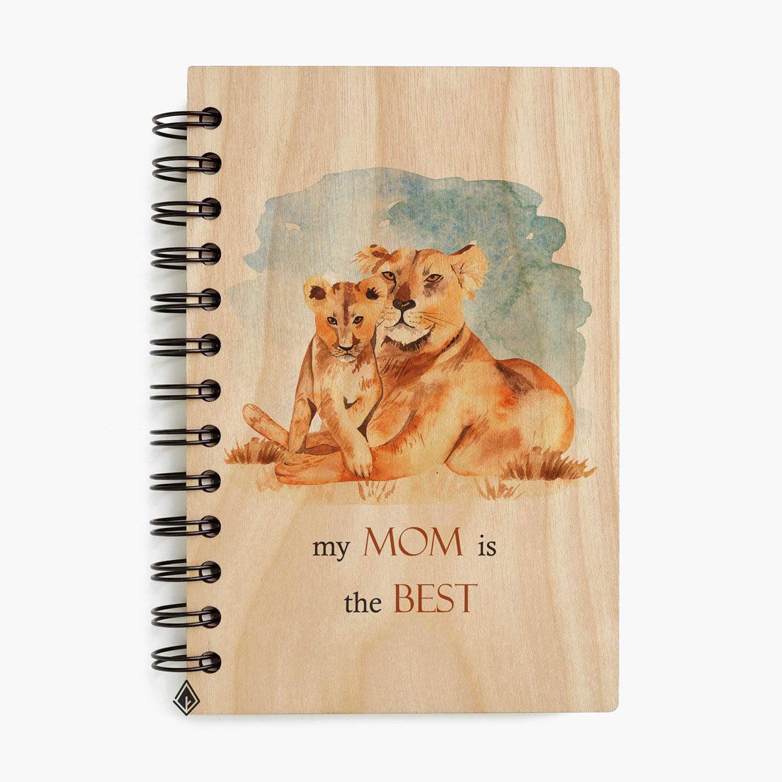 Lions maple wooden notebook