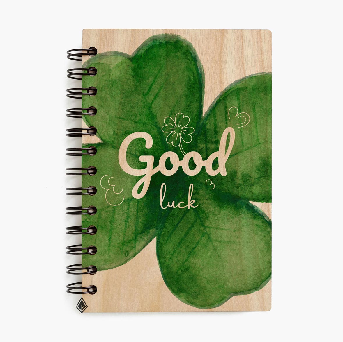 Clover maple wooden notebook