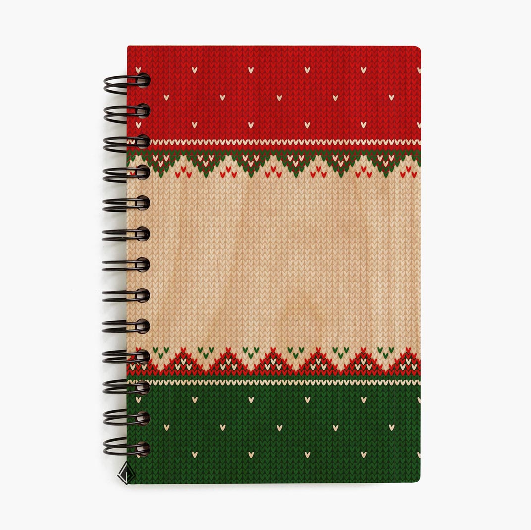 Merry Christmas maple wooden notebook