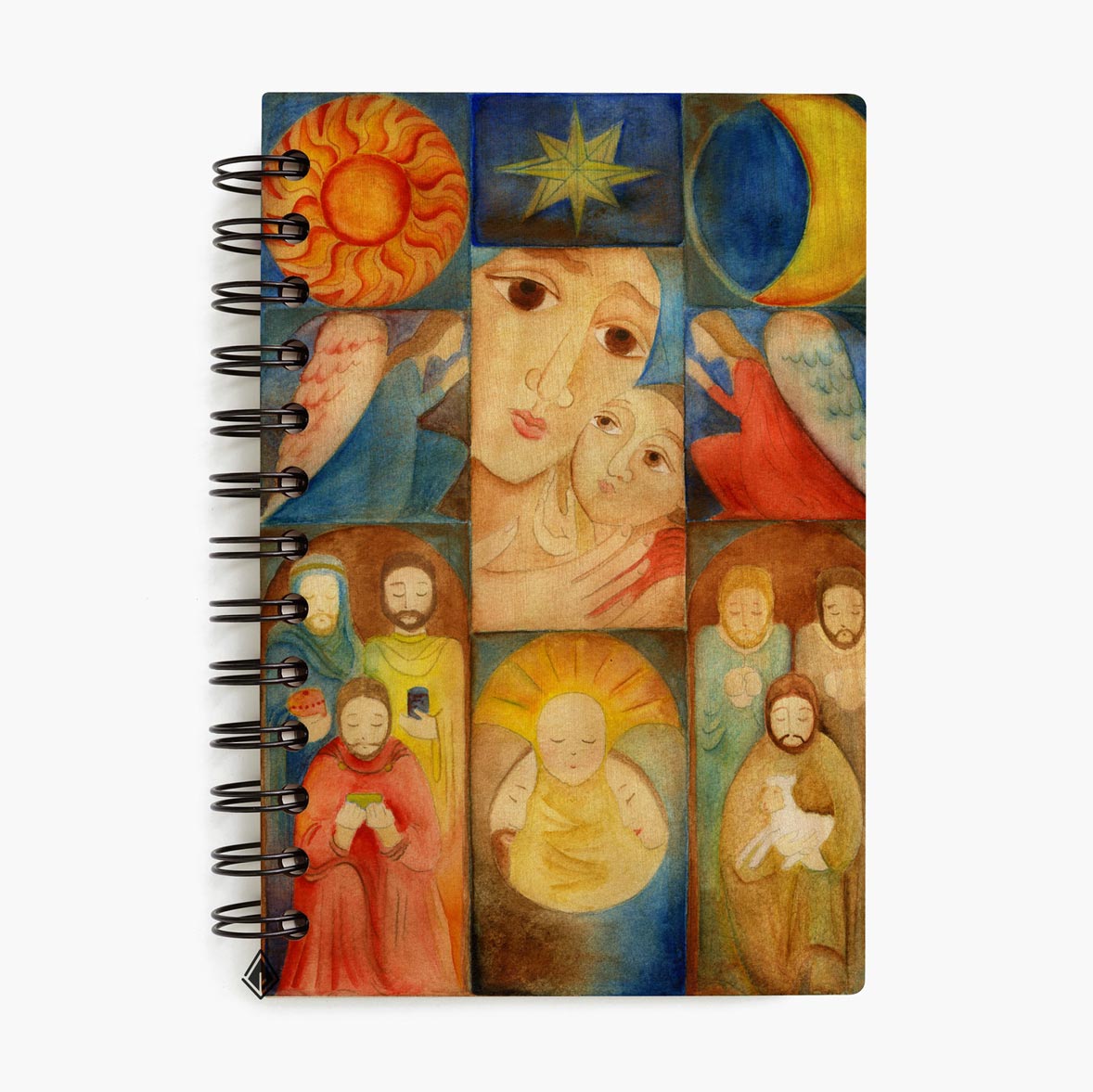 Jesus maple wooden notebook