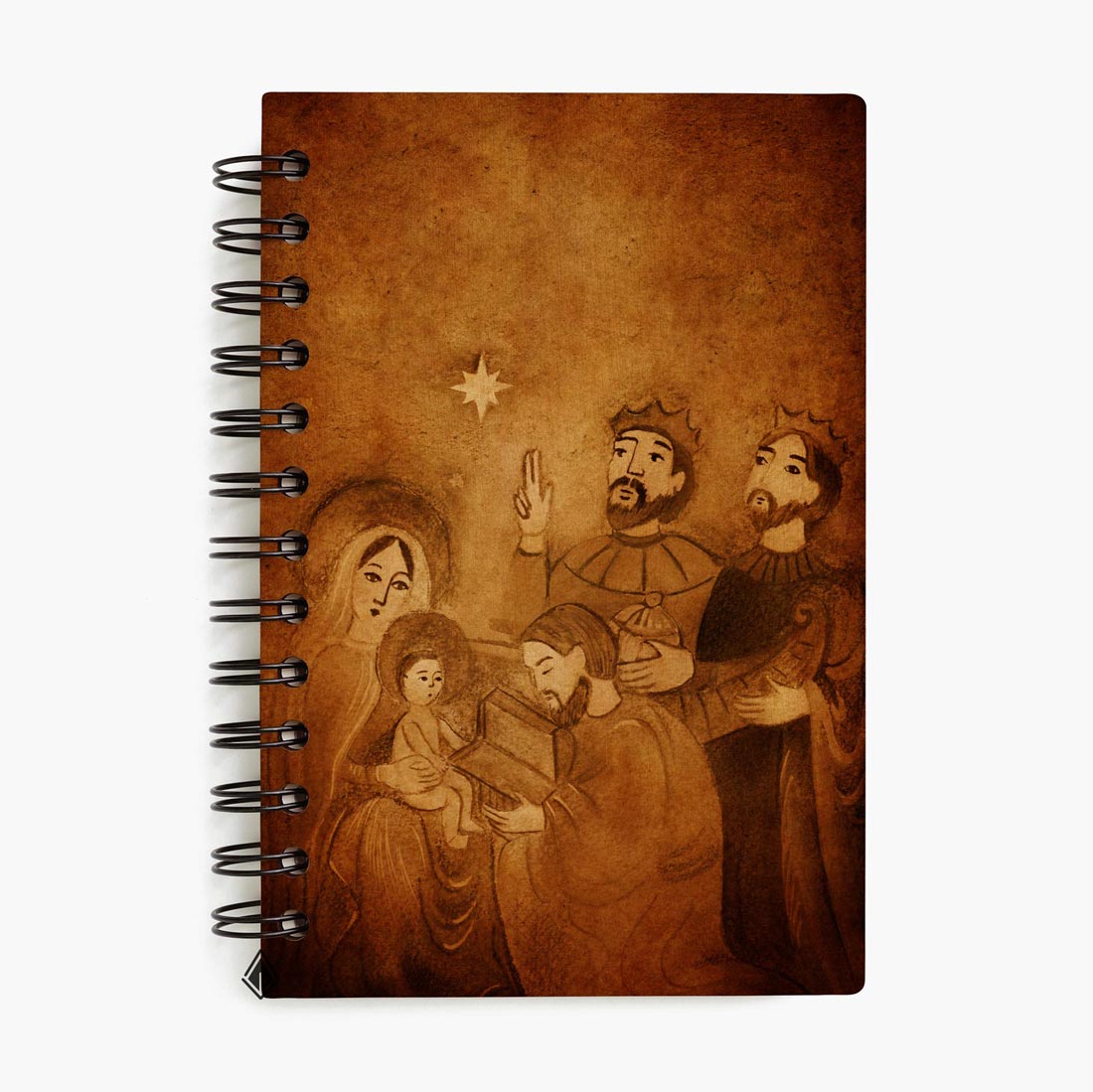 Jesus maple wooden notebook