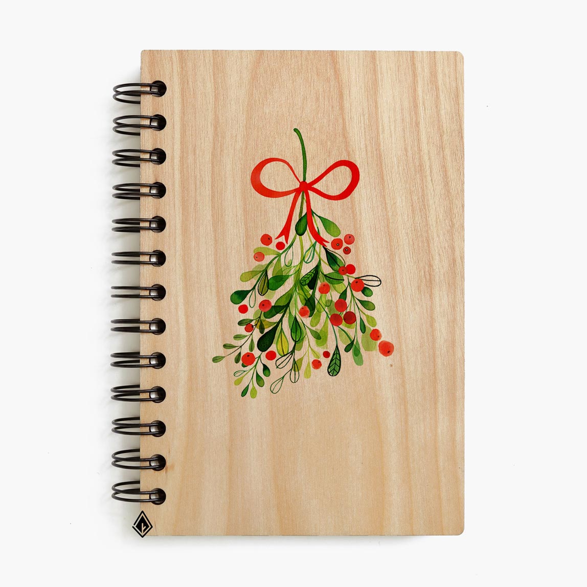 Mistletoe maple wooden notebook