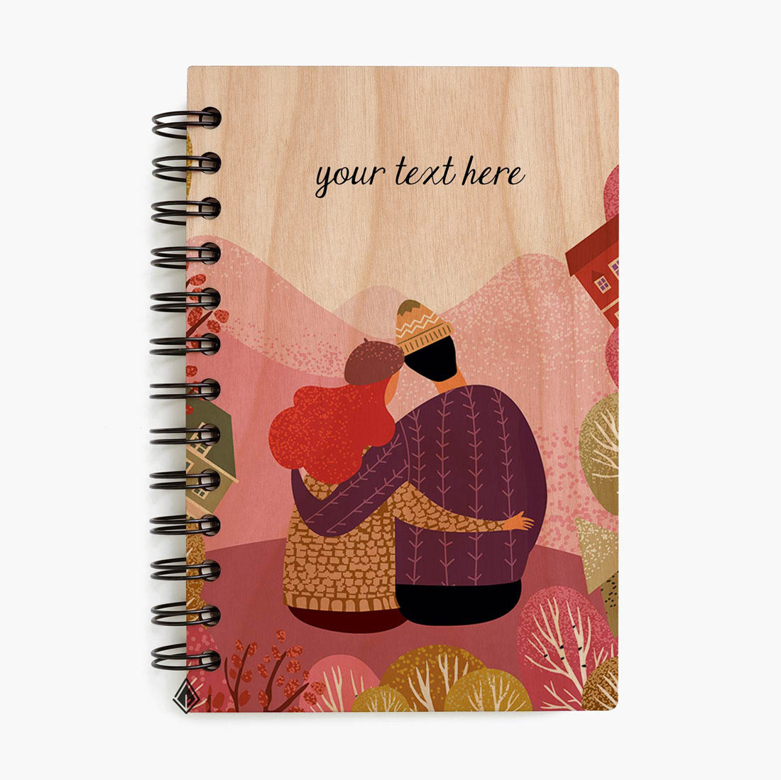 By your side maple wooden notebook