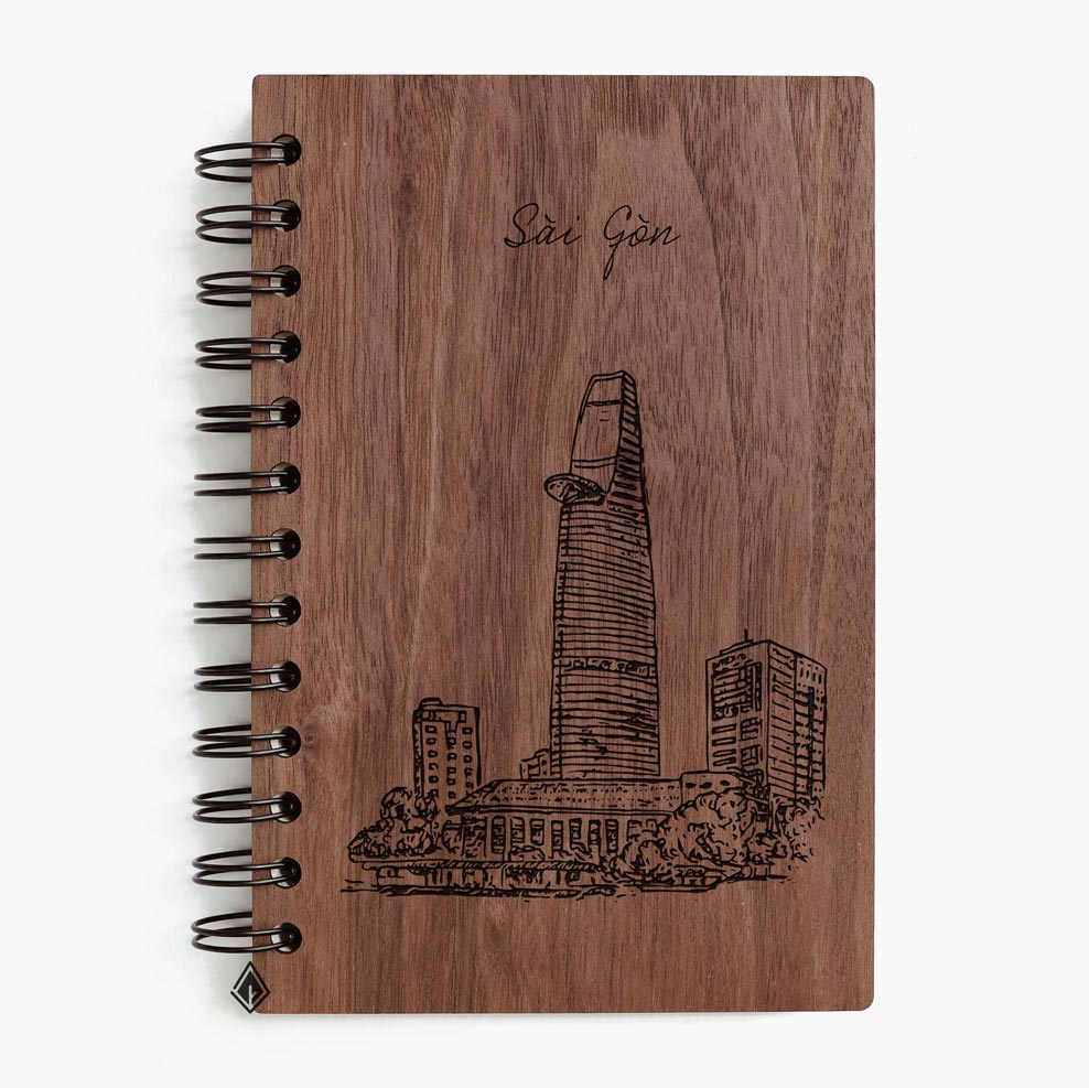 Bitexco WALNUT WOODEN NOTEBOOK