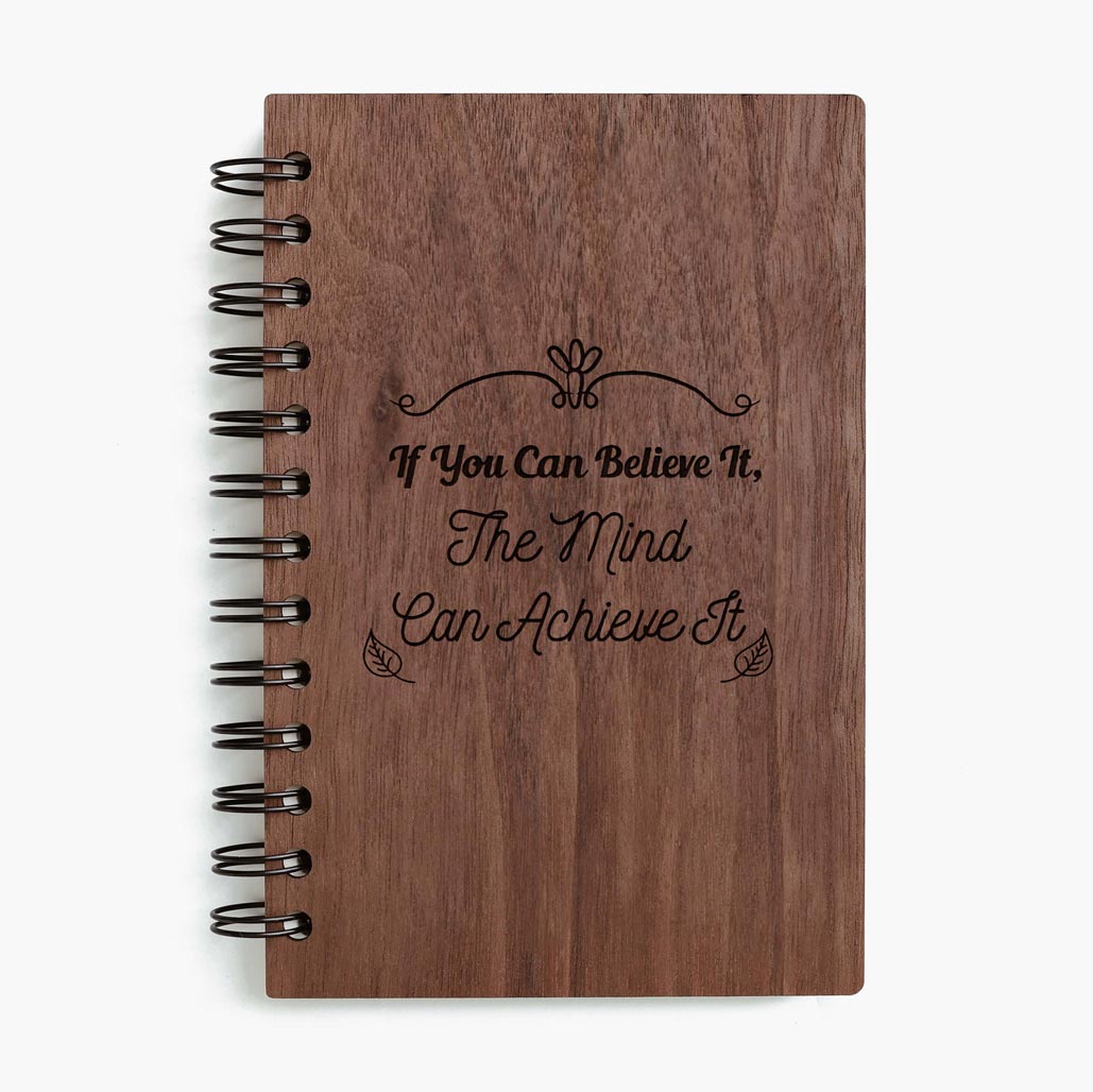 You can achieve it walnut wooden notebook