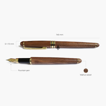 Walnut Wooden Pen | Fountain Pen