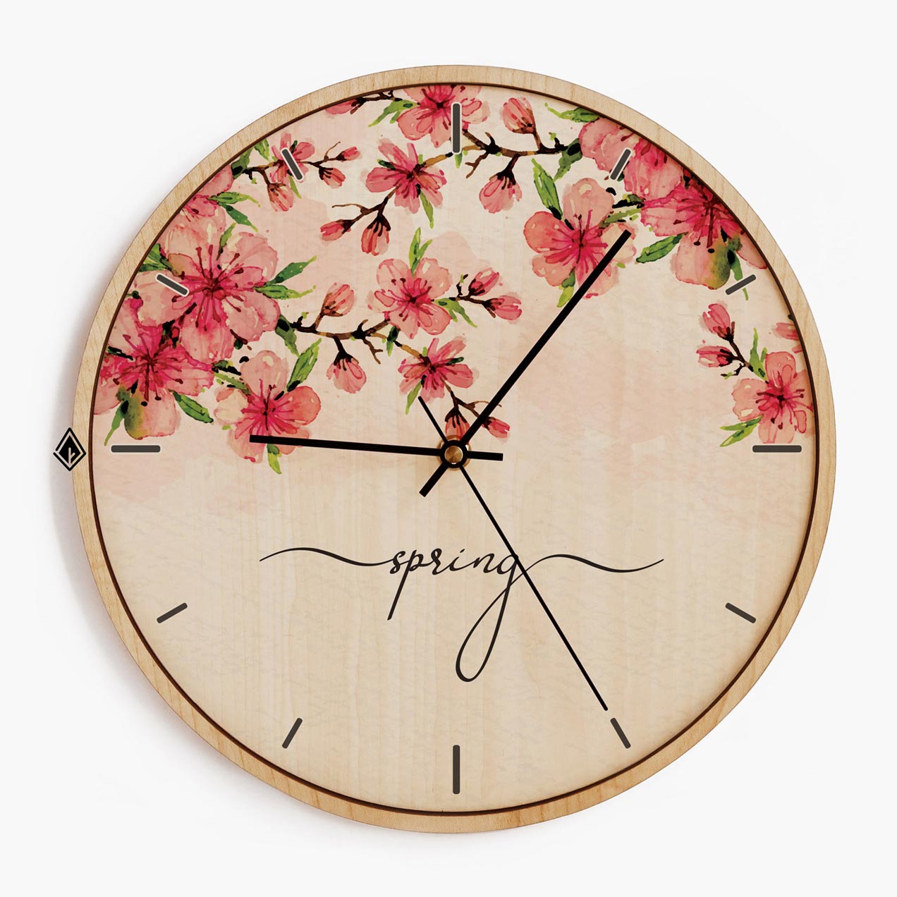 Wooden Wall Clocks Cherry Blossom