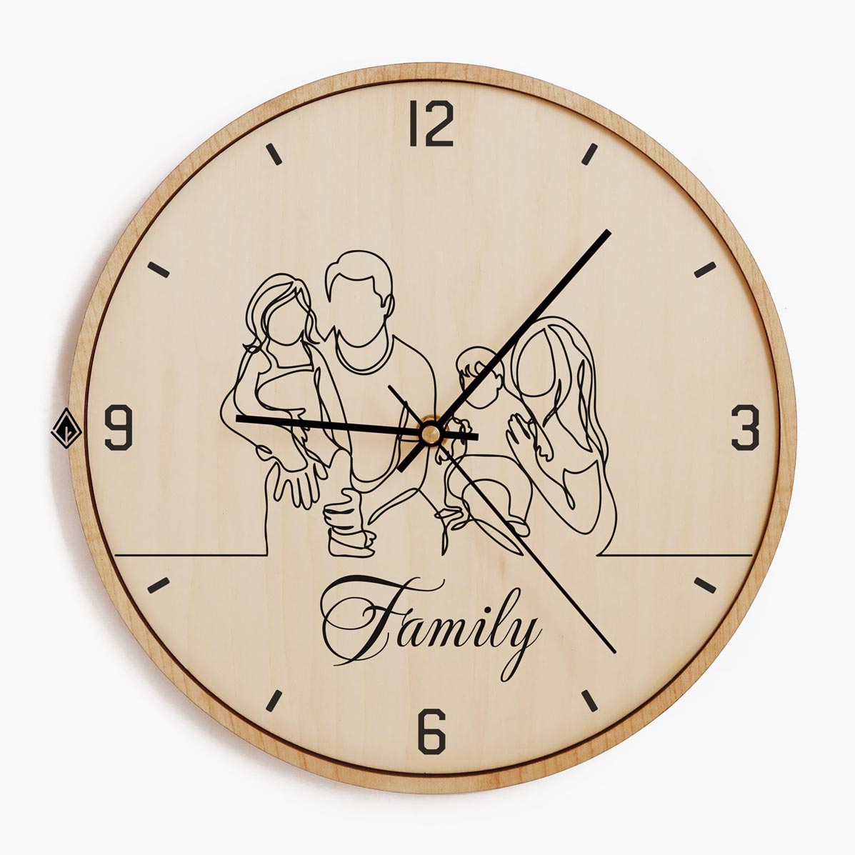 Wooden Wall Clocks Happy Family