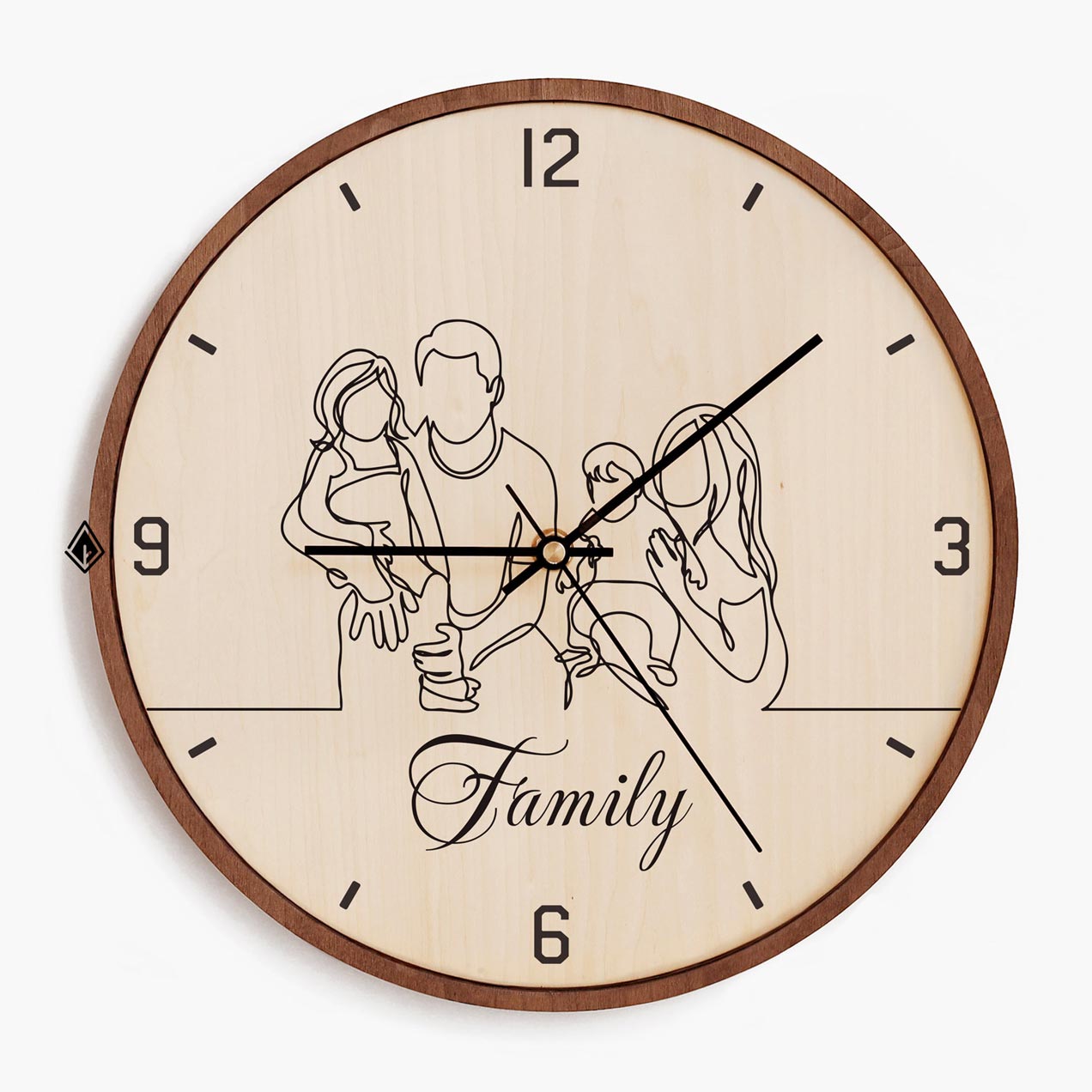 Wooden Wall Clocks Happy Family