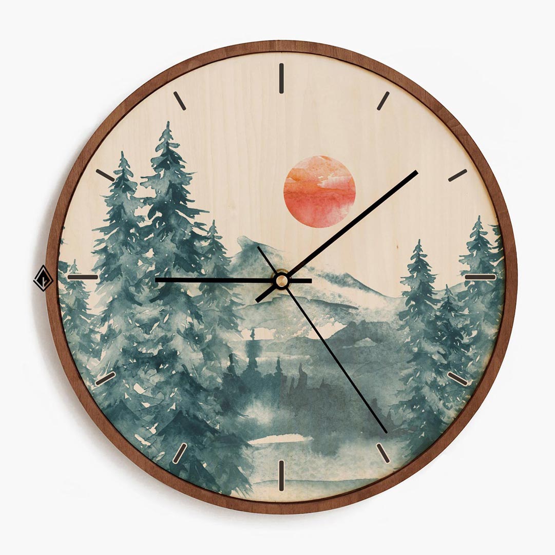 Wooden Wall Clocks Forest