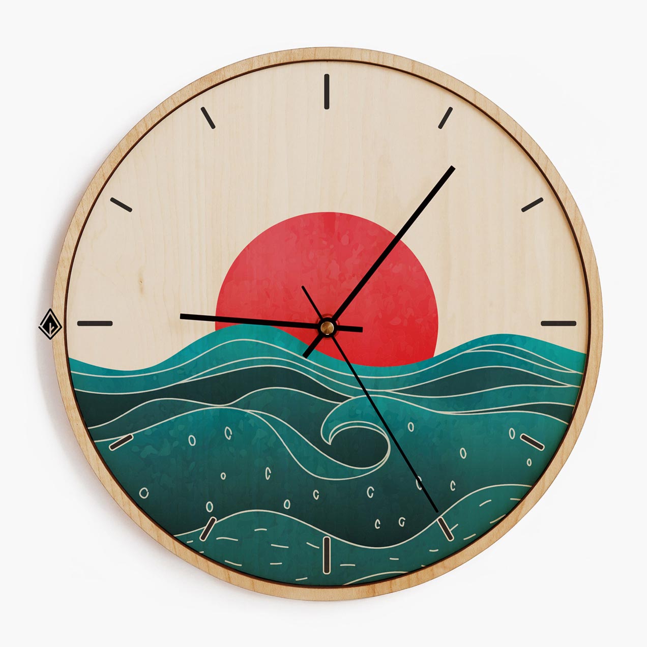 Wooden Wall Clocks Sunset At Sea