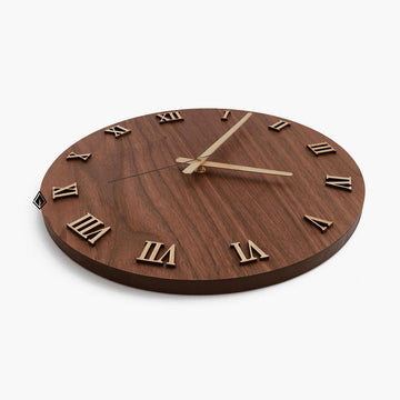 Wooden Wall Clock With Logo | Borderless